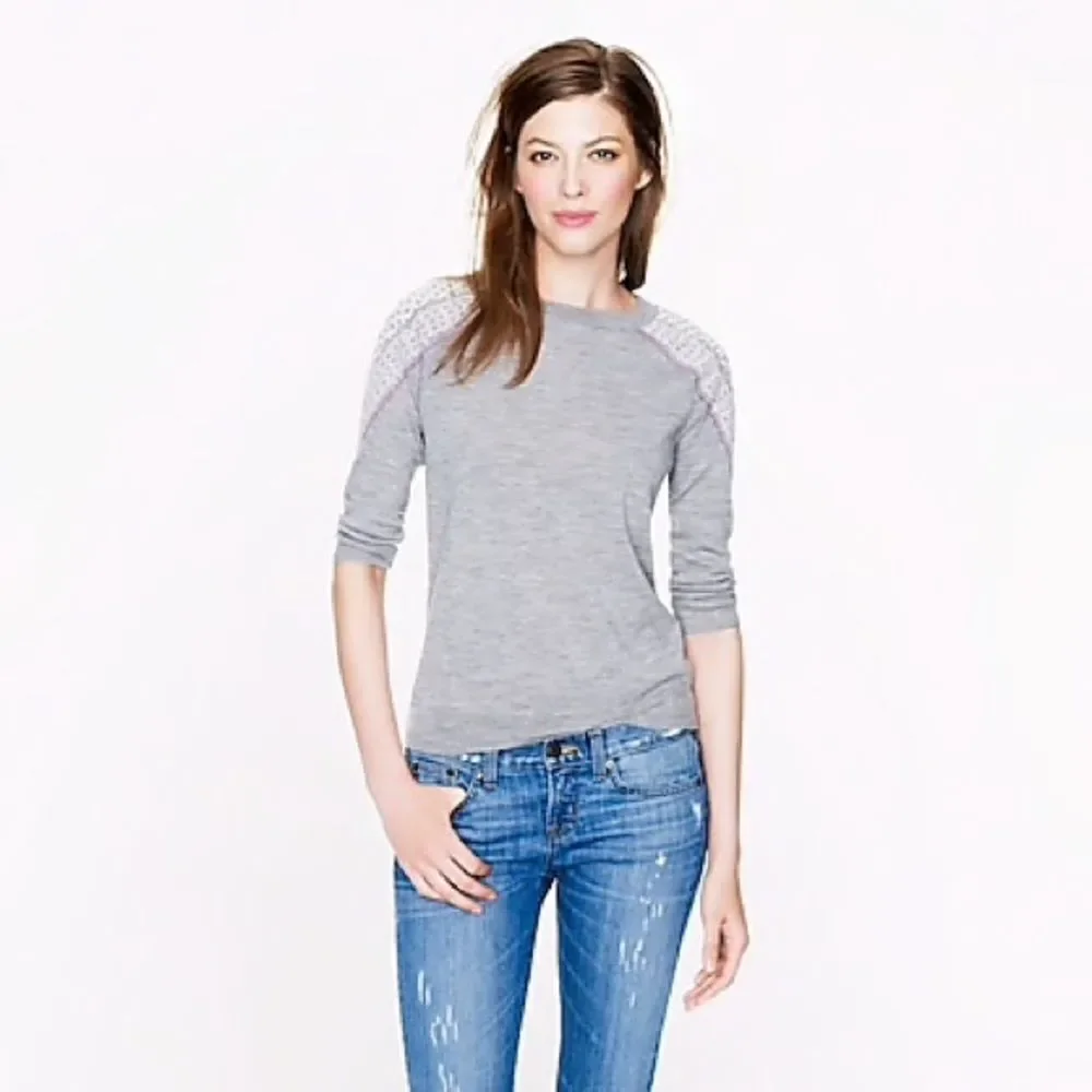 J.Crew Merino Sweater XS Shoulder Embroidery